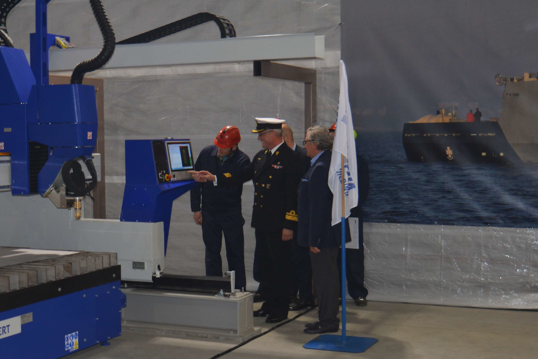 Uroczyste cięcie blach na drugi „Kormoran II” — „ORP Albatros”